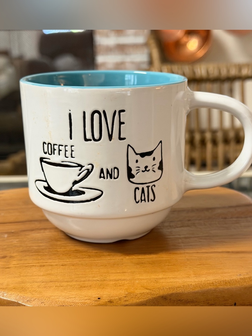 'I Love Coffee and Cats' Ceramic Mug by Signature Housewares